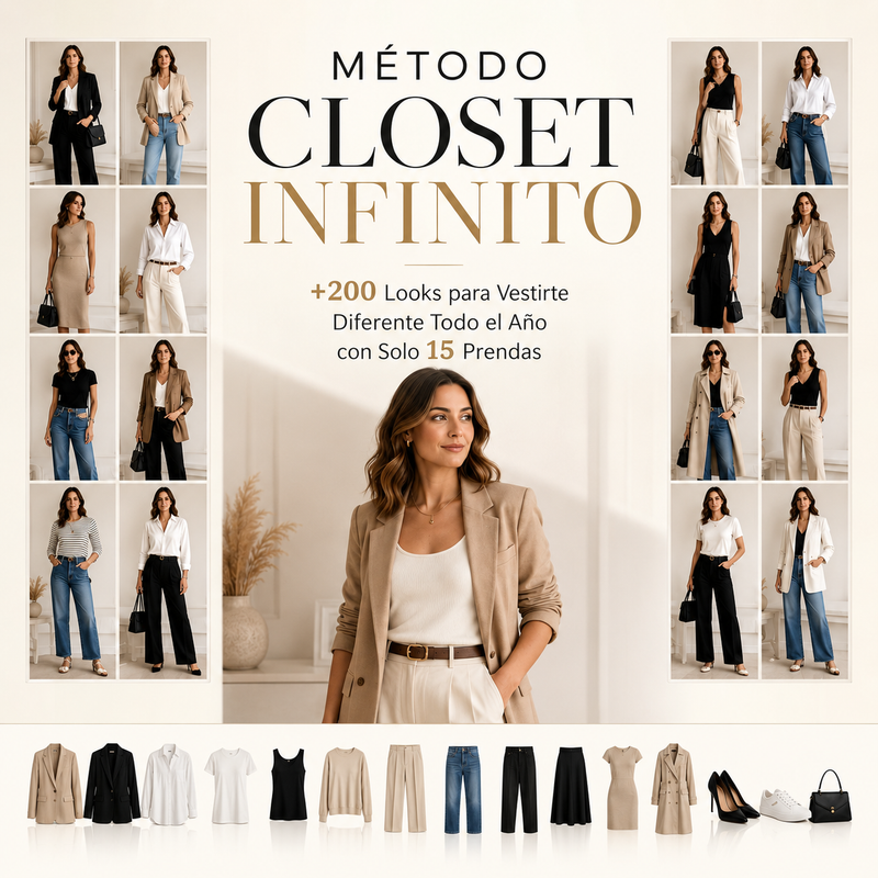 Método Closet Infinito: +200 Looks para Vestirte Diferente Todo el Año con Solo 15 Prendas